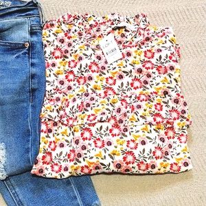 NWT Loft Floral long sleeve blouse